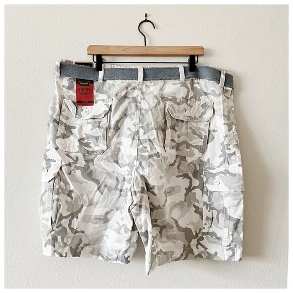 Foundry Men’s Shorts Flex Cargo Camo Belt - Picture 4 of 8